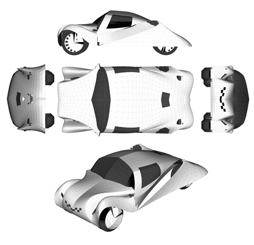 Generative Design of Cars by C.Soddu. variation 6